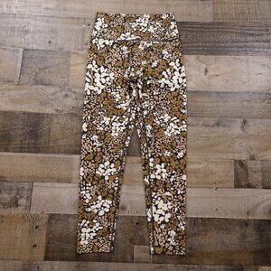 OFFLINE by Aerie Goals 7/8 Leggings Women’s M Short Brown Floral‎ High Rise